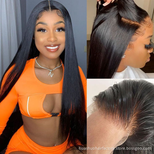 Wholesale HD Lace Front wig,Virgin Cuticle Aligned Human Hair Wig,Transparent Lace Frontal Wigs For Black Women